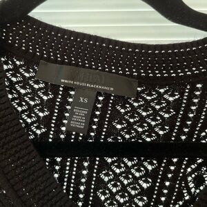White House Black Market Black Patterned Sweater